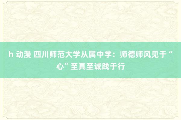 h 动漫 四川师范大学从属中学：师德师风见于“心”至真至诚践于行