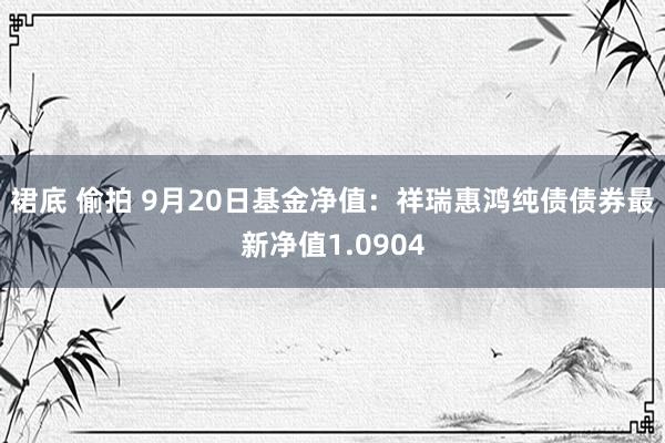 裙底 偷拍 9月20日基金净值：祥瑞惠鸿纯债债券最新净值1.0904