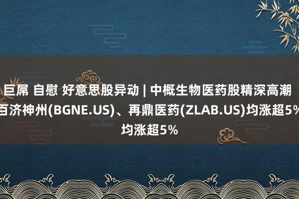 巨屌 自慰 好意思股异动 | 中概生物医药股精深高潮 百济神州(BGNE.US)、再鼎医药(ZLAB.US)均涨超5%