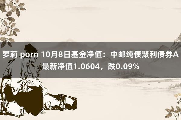 萝莉 porn 10月8日基金净值：中邮纯债聚利债券A最新净值1.0604，跌0.09%