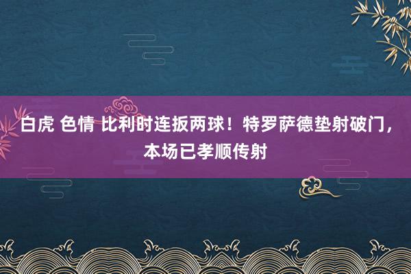 白虎 色情 比利时连扳两球！特罗萨德垫射破门，本场已孝顺传射