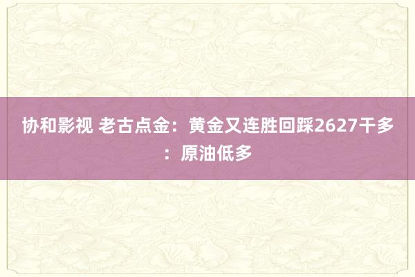 协和影视 老古点金：黄金又连胜回踩2627干多：原油低多