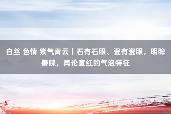 白丝 色情 紫气青云丨石有石眼、瓷有瓷眼，明眸善睐，再论宣红的气泡特征