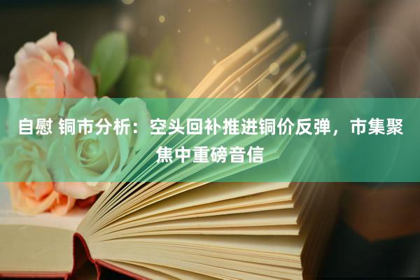 自慰 铜市分析：空头回补推进铜价反弹，市集聚焦中重磅音信