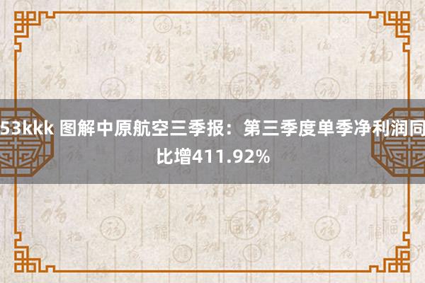 53kkk 图解中原航空三季报：第三季度单季净利润同比增411.92%