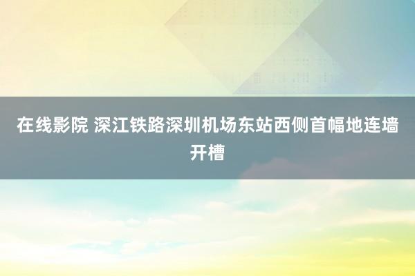 在线影院 深江铁路深圳机场东站西侧首幅地连墙开槽