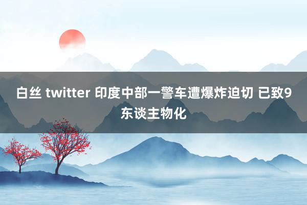 白丝 twitter 印度中部一警车遭爆炸迫切 已致9东谈主物化